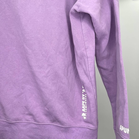 Bathing Ape BAPE Lavender Purple Crew Neck L - Picture 3 of 8